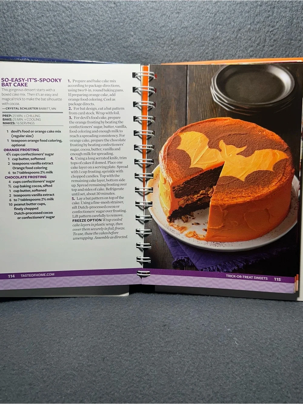 Taste of Home Halloween Party Recipe Book - Blue & Orange